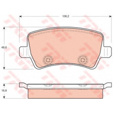 Колодка гальм. диск. FORD GALAXY 06-, S-MAX 06-, VOLVO S60, V60 10- задн. (вир-во TRW)