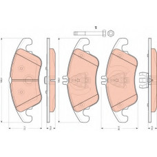 Колодка гальм. диск. MB C-CLASS (W 204) 200-350 07-, E-CLASS (W212) 200-350 08 - передн. (вир-во TRW