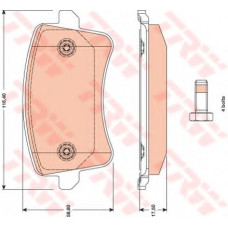 Колодка гальм. диск. AUDI A4 задн. (вир-во TRW)