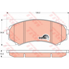 Колодка гальм. диск. MAZDA MPV, MITSUBISHI PAJERO, передн. (вир-во TRW)