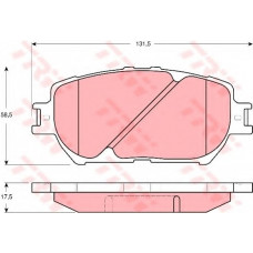 Колодка гальм. диск. TOYOTA CAMRY, передн. (вир-во TRW)