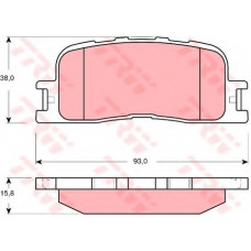 Колодка гальм. диск. TOYOTA CAMRY (_V20), CAMRY (_V30) задн. (вир-во TRW)