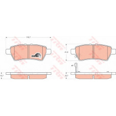Колодка гальм. диск. NISSAN PATHFINDER задн. (вир-во TRW)