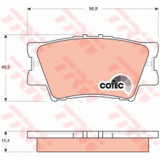 Колодка гальм. диск. TOYOTA CAMRY, RAV 4 задн. (вир-во TRW)