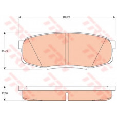 Колодка гальм. диск. TOYOTA LAND CRUISER UZJ200 07- задн. (вир-во TRW)