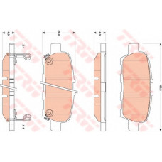Колодка гальм. диск. NISSAN QASHQAI, X-TRAIL 07- задн. (вир-во TRW)