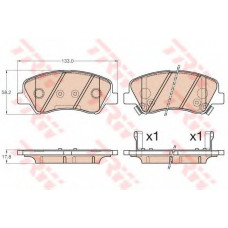 Колодка гальм. диск. HYUNDAI ACCENT RB 11-/KIA RIO 11 - передн. (вир-во TRW)
