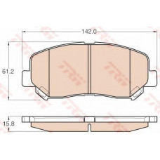 Колодка гальм. диск. MAZDA CX-5 2.0 2.2D 2011 - передн. (вир-во TRW)