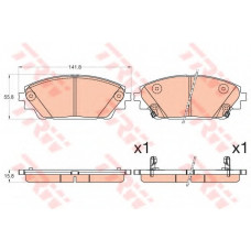 Колодка гальм. диск. Mazda3 1.5/2.0/2.2 13 передня. (вир-во TRW)