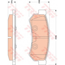 Колодка гальм. диск. CHEVROLET LACETTI задн. (вир-во TRW)