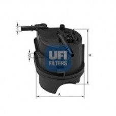 Фільтр паливний PSA 1.4 HDI 02-, FORD 1.4 TDCI 02- (OE) (вир-во UFI)