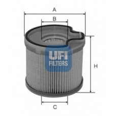 Фільтр паливний PSA 2.0 HDI, FIAT SCUDO 2.0 JTD 99-05 (вир-во UFI)