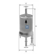 Фільтр паливний VAG 1.0-2.0 99-09 (3 bar) (OE) (вир-во UFI)