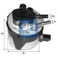 Фільтр паливний FORD FOCUS II, C-MAX 1.6 TDCI 03- (OE) (вир-во UFI)