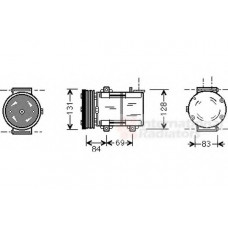 Компресор кондиціонера Ford Transit 2.4D/3.2D 00-14