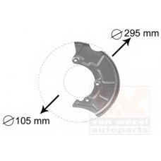 Захист диска гальмівного (переднього) (L) Audi A3/Skoda Octavia/VW Golf 96-13