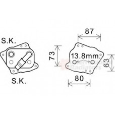 Радіатор масляний BMW 1 E81-E82-E87-E88 (04-) 116 i (вир-во Van Wezel)