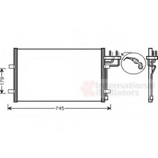 Конденсор кондиціонера FOCUS/FOCUS C-MAX ALL 03- (Van Wezel)