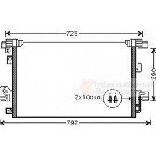 Конденсор кондиціонера P4007/OUTLANDER/C-CROSS (Van Wezel)