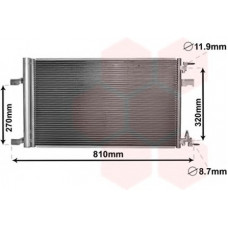 Радіатор кондиціонера ASTRA J/CRUZE VARIOUS 09- (вир-во Van Wezel)