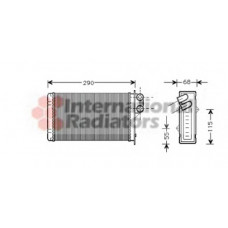 Радіатор обігрівача P405/P406 ALL MT/AT 87-99 (Van Wezel)