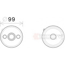 Радіатор масляний SEAT, Volkswagen, SKODA, AUDI (вир-во Van Wezel)