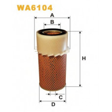 Фільтр повітряний MITSUBISHI AM430/WA6104 (вир-во WIX-FILTERS)