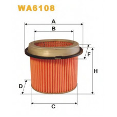 Фільтр повітряний MITSUBISHI COLT AM433/WA6108 (вир-во WIX-FILTERS)