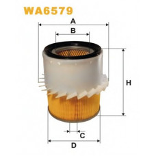 Фільтр повітряний MITSUBISHI PAJERO WA6579/AM468/4 (вир-во WIX-FILTERS)