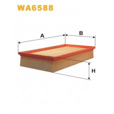 Фільтр повітряний MB 124 WA6588/AP118/4 (вир-во WIX-FILTERS)