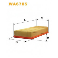 Фільтр повітряний MB WA6705/AP118/9 (вир-во WIX-FILTERS)