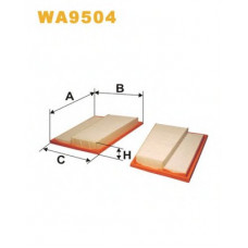 Фільтр повітряний MB C, E-CLASSE (W/S203, W/S211) 05- (лівий+правий) (вир-во WIX-FILTERS)