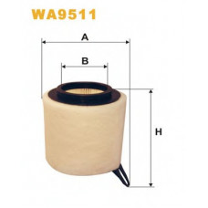 Фільтр повітряний WA9511/362/4 (вир-во WIX-FILTERS)