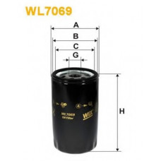 Фільтр масляний двигуна AUDI 80 WL7069/OP525/1 (вир-во WIX-FILTERS)