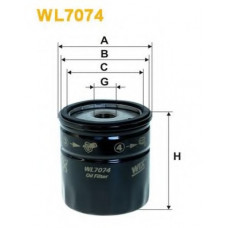 Фільтр масляний двигуна FORD, TOYOTA WL7074/OP629 (вир-во WIX-FILTERS)