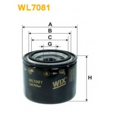 Фільтр масляний двигуна MITSUBISHI WL7081/OP536 (вир-во WIX-FILTERS)