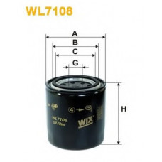 Фільтр масляний двигуна WL7108/OP558 (вир-во WIX-FILTERS)
