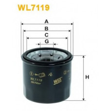 Фільтр масляний двигуна SUZUKI SWIFT WL7119/OP564 (вир-во WIX-FILTERS)