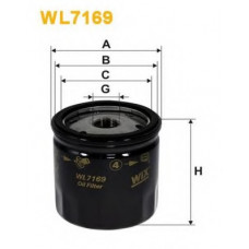 Фільтр масляний двигуна VW WL7169/OP616 (вир-во WIX-FILTERS)
