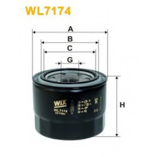 Фільтр масляний двигуна TOYOTA COROLLA WL7174/OP619 (вир-во WIX-FILTERS)