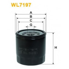 Фільтр масляний двигуна ISUZU WL7197/OP634 (вир-во WIX-FILTERS)