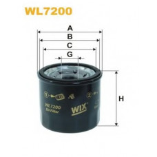 Фільтр масляний двигуна MAZDA, NISSAN WL7200/OP595 (вир-во WIX-FILTERS)