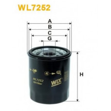Фільтр масляний двигуна FIAT PUNTO WL7252/OP545/2 (вир-во WIX-FILTERS)