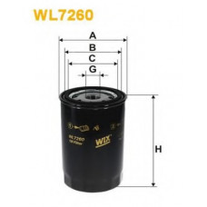 Фільтр масляний двигуна WL7260 (вир-во WIX-FILTERS)