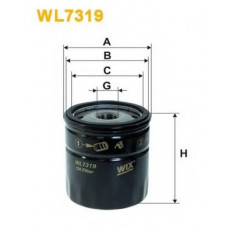 Фільтр масляний двигуна WL7319/OP566/2 (вир-во WIX-FILTERS)