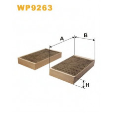 Фільтр салону MB GL, ML 06- вугільний (2шт.) (вир-во WIX-FILTERS)