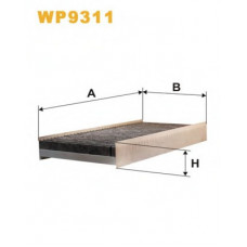Фільтр салону WP9311/K1238A вугільний (вир-во WIX-FILTERS)