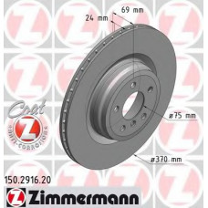 Диск гальмівний (задній) BMW 5 (F07/F11)/6 (F12)/7(F01/F02/F03/F04) 08- (370x24) (з покриттям) (вент)