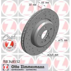 Диск гальмівний (передній) BMW 5 (F10/F11)/6 (F06/F13) 09- (348x30) (з покриттям) (з отворами (вент.)