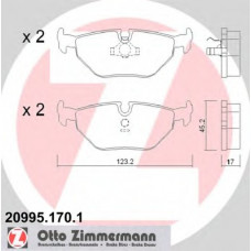 Колодки гальмівні (задні) BMW 3 (E30/E36) 82-98/5 (E34) 87-96/7 (E32) 86-94 (Ate-Teves)